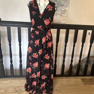 Jolie Vie Floral Black Dress Size SM Sheer Detail W/ Black‎ Under Skirt NWT